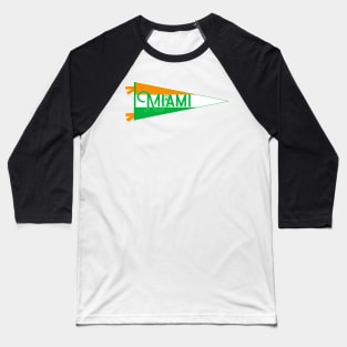 Miami Flag Pennant Baseball T-Shirt